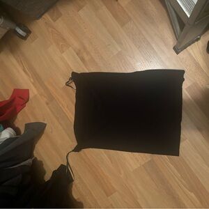 Classic Black ribbed zip side blouse